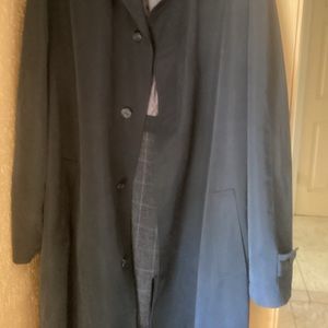 Bill Blass Black Label vintage business overcoat /trench, 46 long